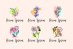 Floral Colorful Brush Logo Templates Product Image 1