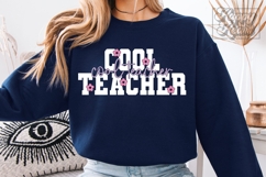 Cool Teacher SVG PNG - Teacher Shirt Design Floral Product Image 4