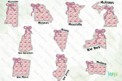 Floral Coquette 50 States PNG Bundle Product Image 8