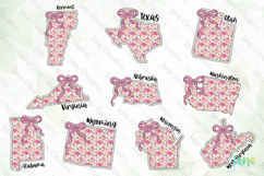Floral Coquette 50 States PNG Bundle Product Image 10