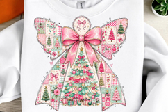 Floral Coquette Christmas Tree Bow Png Product Image 1