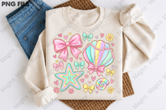 Floral Coquette Seashell PNG Product Image 3