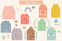 Floral Cottage Color Doodles, Home, House, Flower, Plants Product Image 3