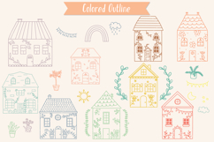 Floral Cottage Color Doodles, Home, House, Flower, Plants Product Image 4