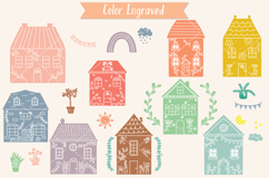 Floral Cottage Color Doodles, Home, House, Flower, Plants Product Image 6