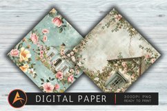 FLORAL COTTAGE Digital paper Product Image 1