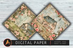 FLORAL COTTAGE Digital paper Product Image 1