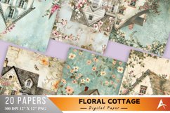 FLORAL COTTAGE Digital paper Bundle Product Image 1