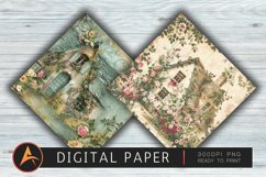 FLORAL COTTAGE Digital paper Product Image 1