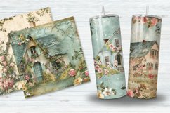 FLORAL COTTAGE Digital paper Bundle Product Image 3