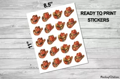 Cowboy Hats Stickers | Vintage Flowers Printable PNG Product Image 2