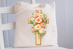 Floral cross Christian shirt sublimation designs Product Image 2