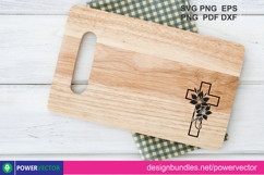 Floral cross Svg, Christian cross Cut File Product Image 2