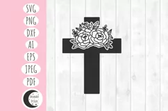 easter svg, floral cross svg, faith svg, religious svg, christian svg