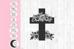 floral cross svg, cross svg, religious svg, faith svg, christian svg
