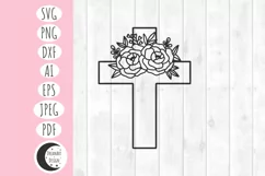easter svg, floral cross svg, faith svg, religious svg, christian svg