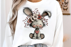 Floral Crown Mothers Day Bunny clipart Product Image 3