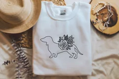 floral dachshund svg
