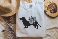 floral dachshund svg