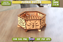 Flower Stand Laser Cut | Palm Leaf Pattern | Flower Holder Product Image 1