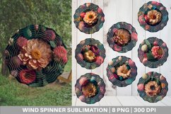 Floral Design Background Wind Spinner | Sublimation Spinner Product Image 1