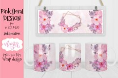 watercolor floral design for mug sublimation