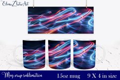 Sublimation mug design Mountain landscape 15 oz Product Image 1