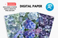 Floral Digital Paper, Flowers Background Product Image 1