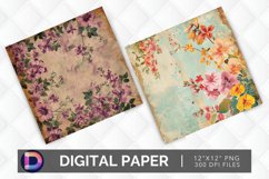 Floral Digital Paper Product Image 1