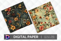 Floral Digital Paper Product Image 1