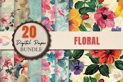 Floral Digital Paper Bundle Product Image 1