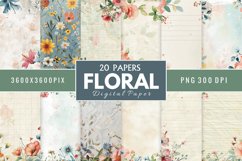 Floral Digital Paper Bundle Product Image 1