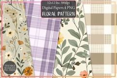 Floral Digital Papers, Seamless Pattern Product Image 1