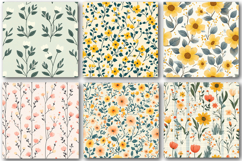 Floral Digital Papers Seamless Pattern Product Image 2