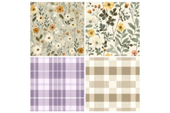 Floral Digital Papers, Seamless Pattern Product Image 2