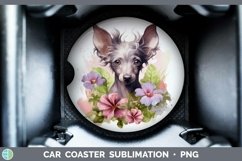 GorgeousFloral Dog Car Coaster design.