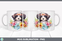 GorgeousFloral Dog Mug Wrap design.