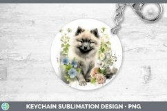 GorgeousFloral Dog Keychain design.