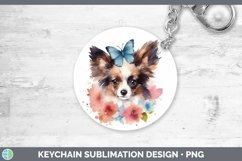 GorgeousFloral Dog Keychain design.