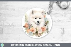 GorgeousFloral Dog Keychain design.