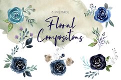 Flowers and Leaves - Floral Watercolor Graphics Product Image 3