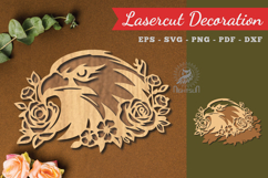 Floral Eagle Lasercut Decoration Product Image 1