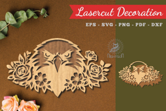 Floral Eagle Lasercut Decoration Product Image 1