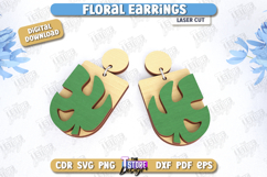 Floral Earrings Laser Cut Bundle, Spring&amp;Summer Earrings SVG Product Image 3