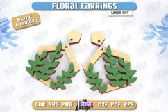 Floral Earrings Laser Cut Bundle, Spring&amp;Summer Earrings SVG Product Image 12