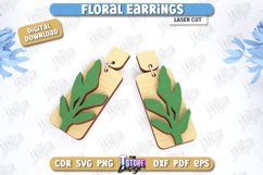 Floral Earrings Laser Cut Bundle, Spring&amp;Summer Earrings SVG Product Image 4
