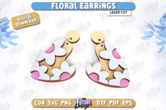 Floral Earrings Laser Cut Bundle, Spring&amp;Summer Earrings SVG Product Image 7