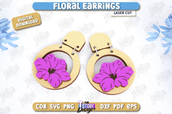 Floral Earrings Laser Cut Bundle, Spring&amp;Summer Earrings SVG Product Image 8
