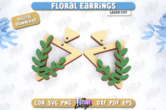 Floral Earrings Laser Cut Bundle, Spring&amp;Summer Earrings SVG Product Image 10