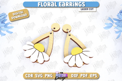 Floral Earrings Laser Cut Bundle, Spring&amp;Summer Earrings SVG Product Image 11